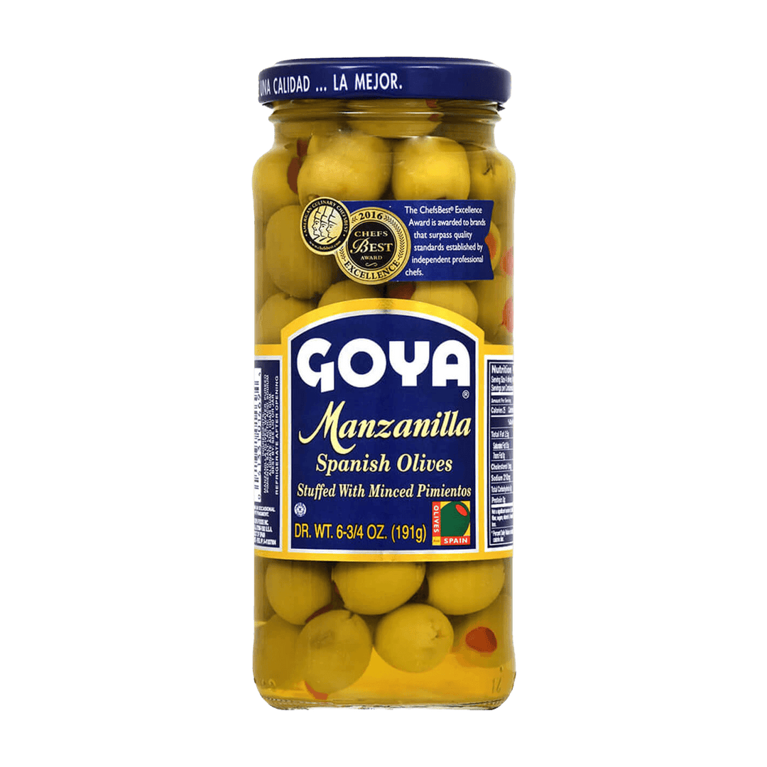 Manzanilla Olives Stuffed with Minced Pimientos, 6.75 oz Jar