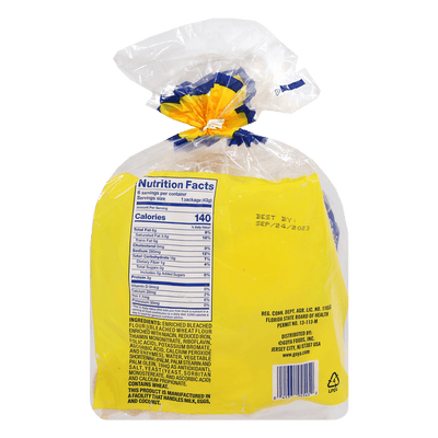 Goya Crackers, 9 oz. Bag Nutrition Facts Panel