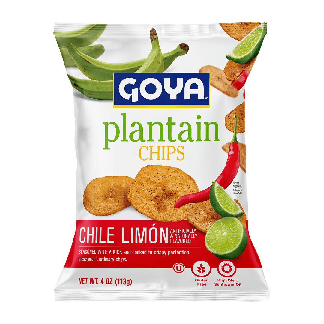 Goya Chile Lemon Flavored Plantain Chips, 4 oz Bag
