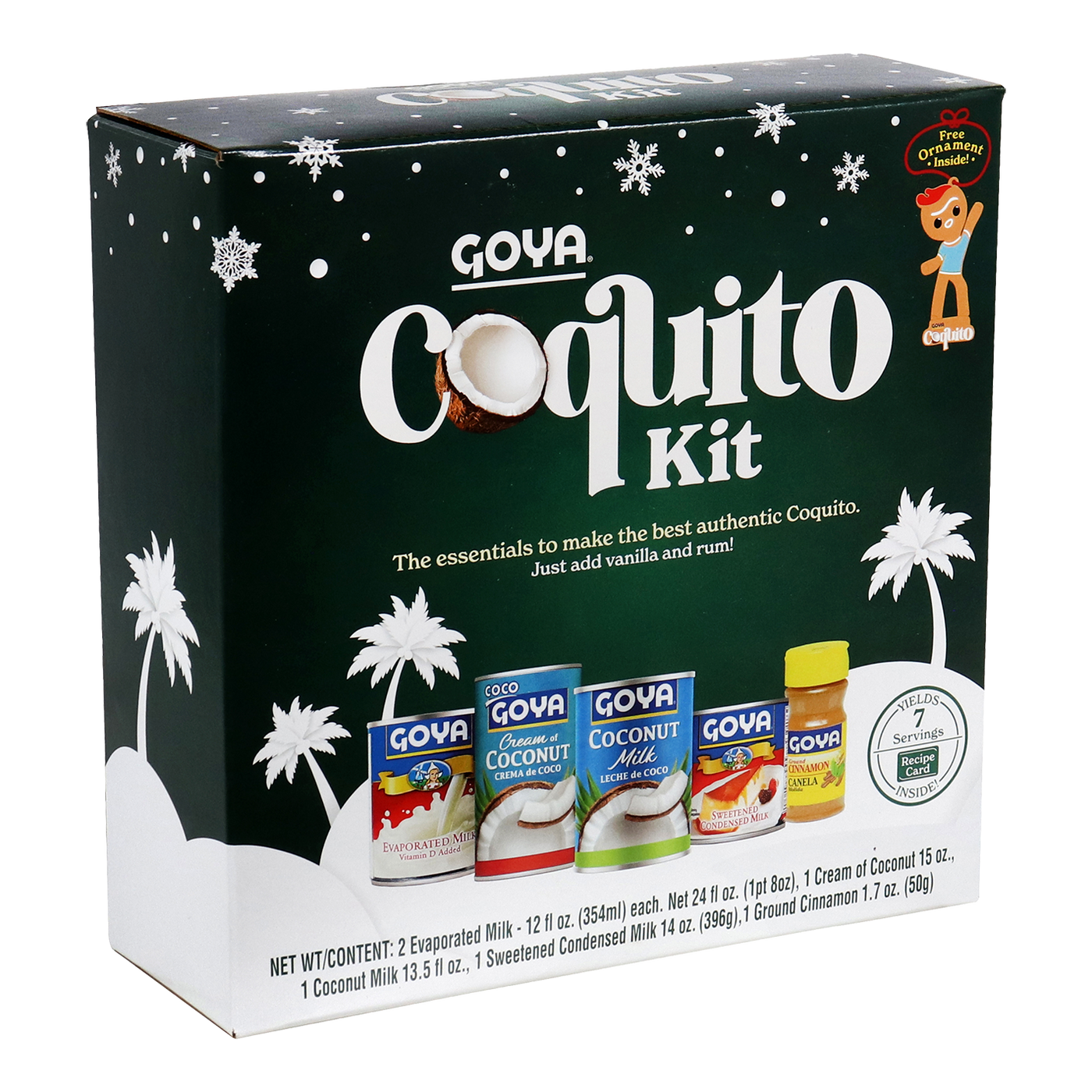 Holiday Coquito Drink Kit with Free Gingerbread Ornament!