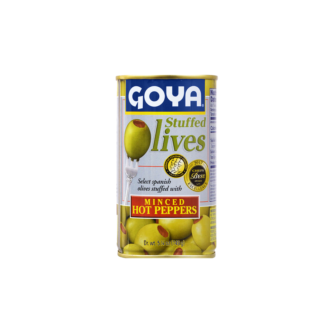 Olives Stuffed with Minced Hot Peppers